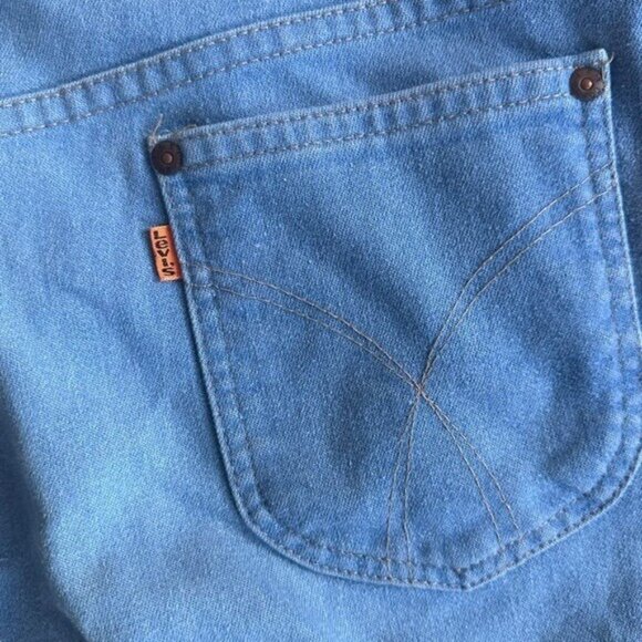Levi's Vintage Men's 41x29 Jeans Orange Tab Light Wash Denim Straight 70's 80's - Picture 6 of 11